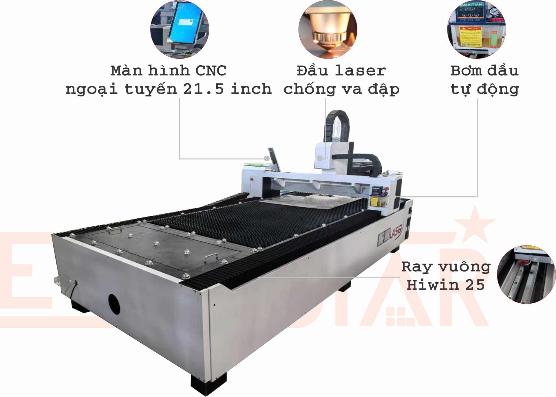 Máy cắt laser 1500W giá rẻ