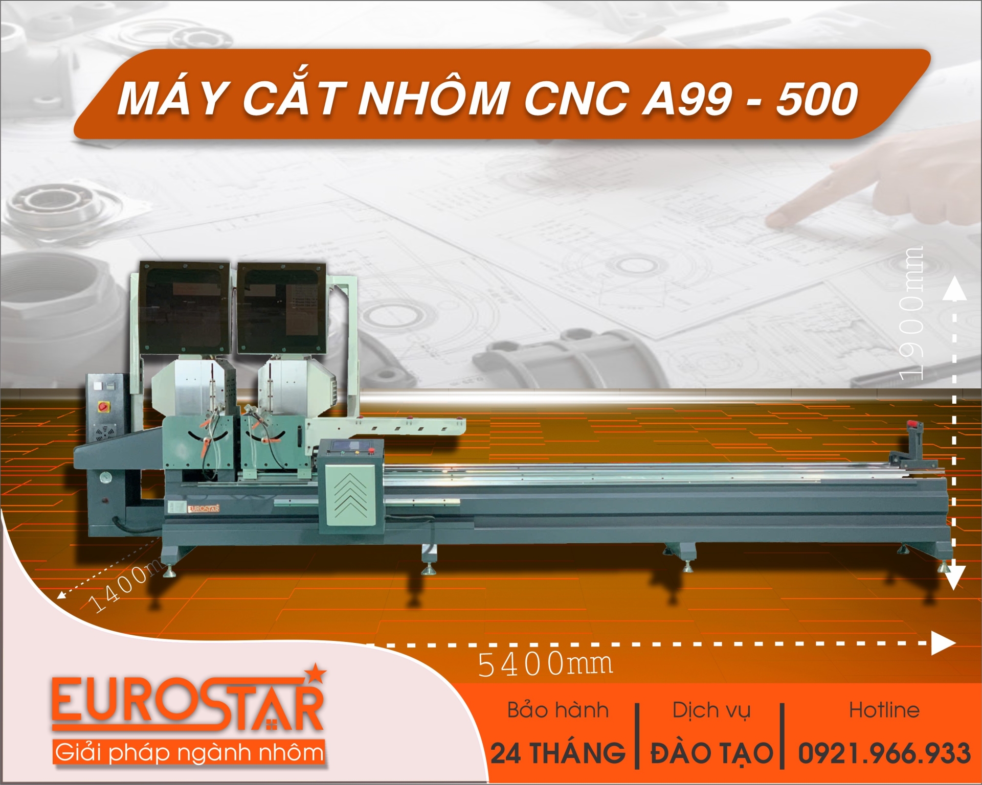 MÁY CẮT NHÔM CNC A99-500