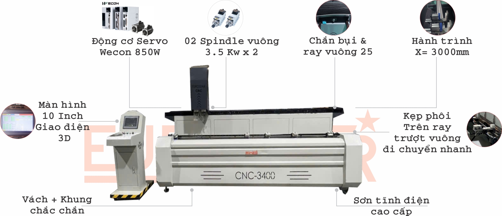 MÁY KHOÉT KHÓA NHÔM CNC K3400