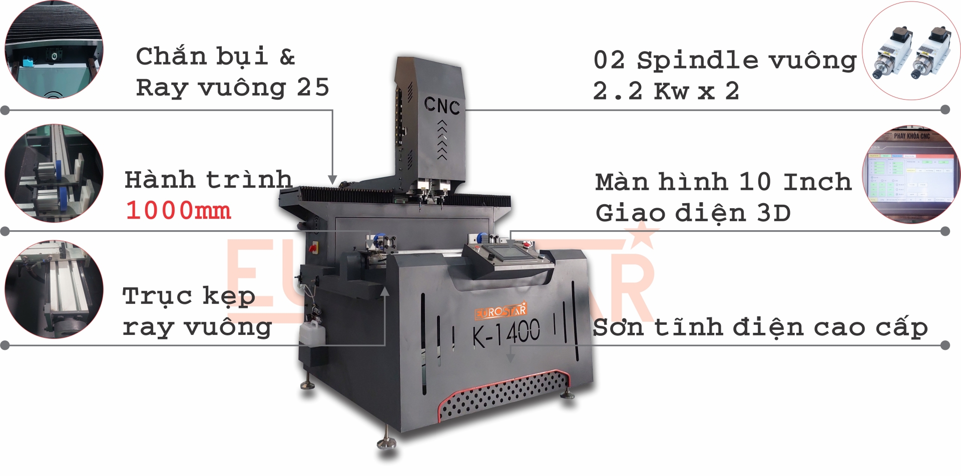 Địa chỉ mua máy CNC nhôm kính uy tín