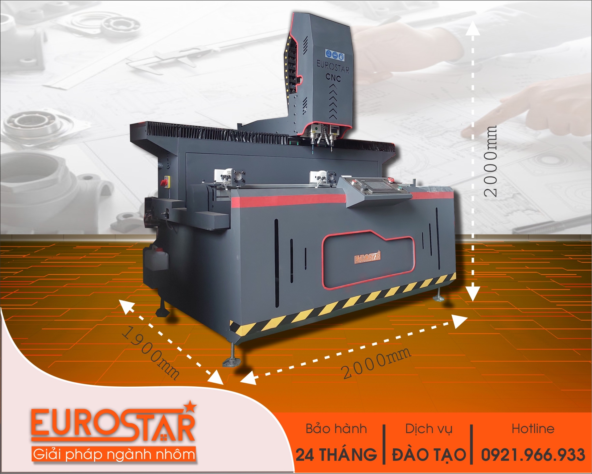 Máy CNC gia công hệ nhôm Xingfa