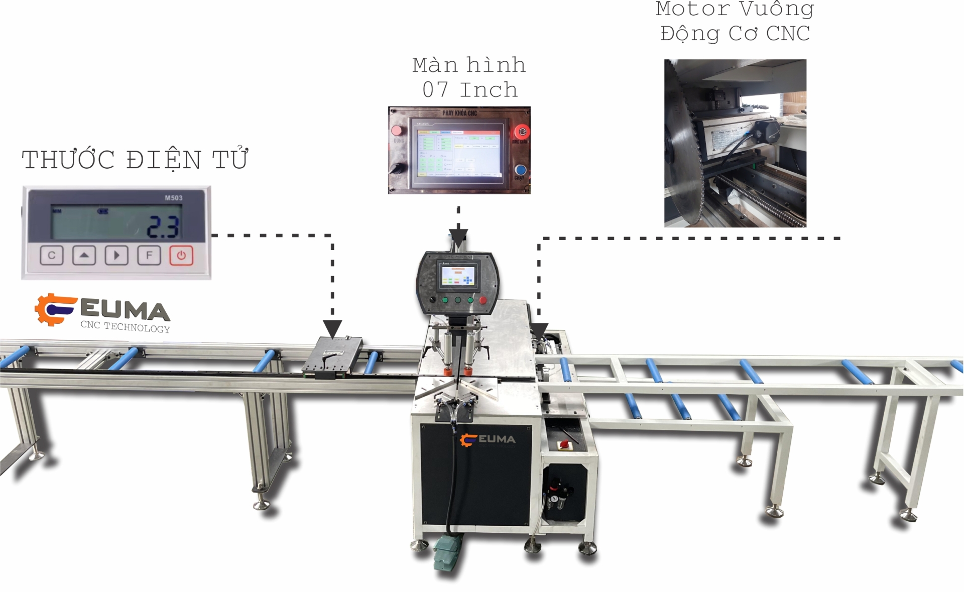 máy cắt phay nhôm tấm cnc 3 trong 1