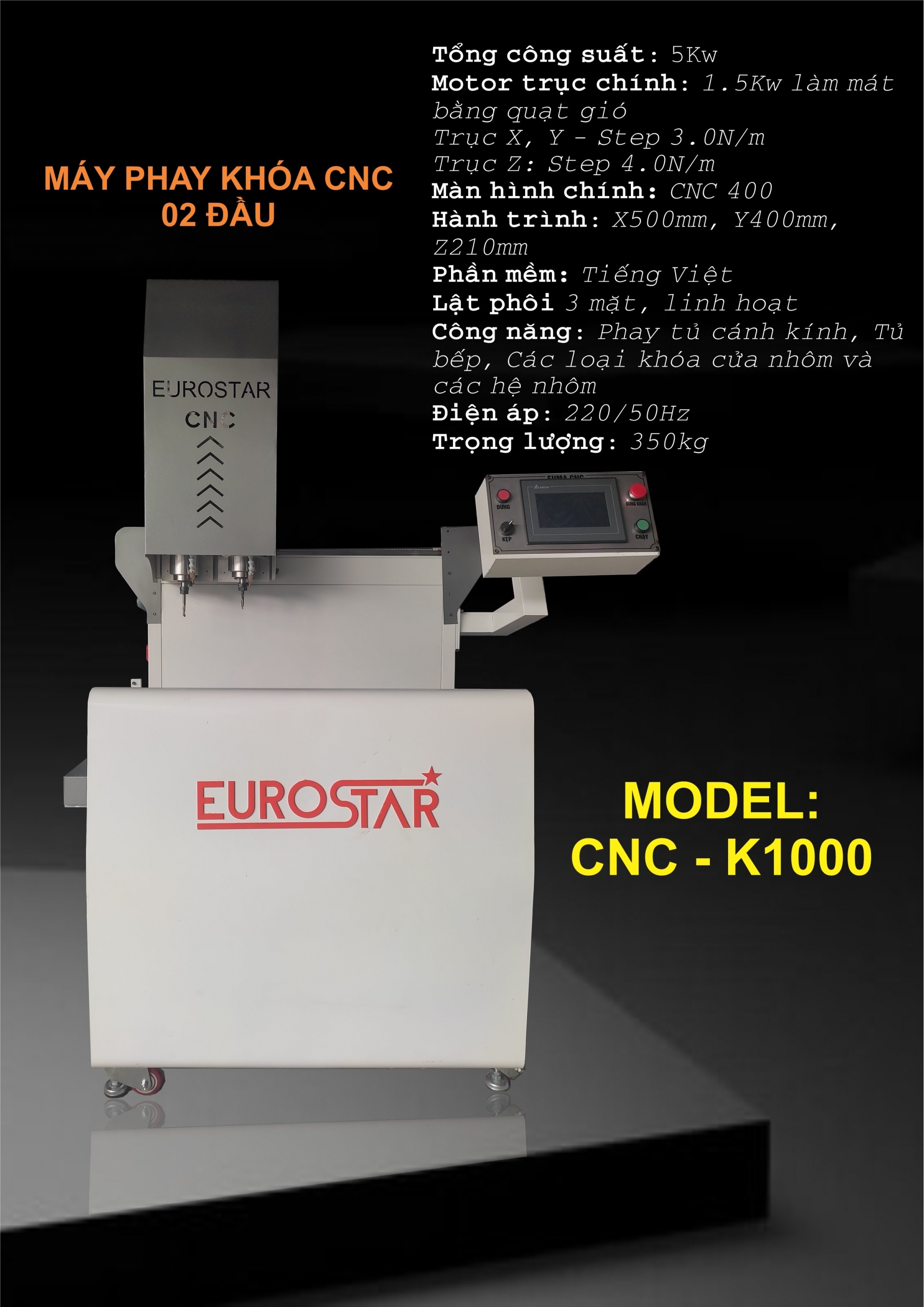 máy khoét khóa cnc 2 đầu
