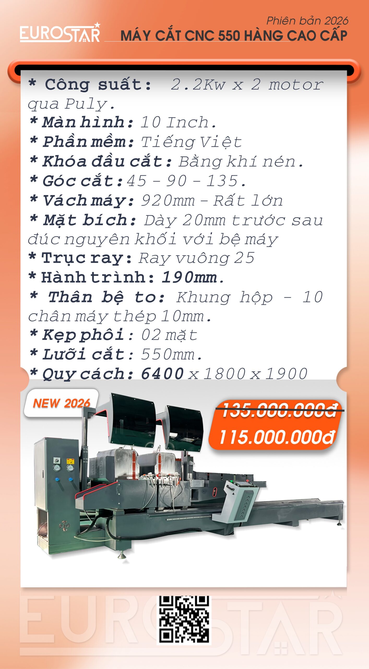 Máy cắt nhôm cnc lưỡi 550