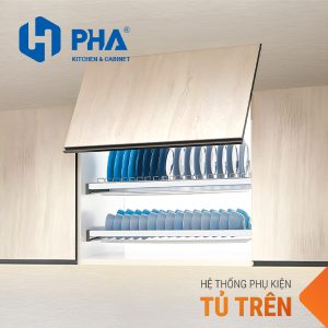 Giá bát đĩa 2 tầng cố định