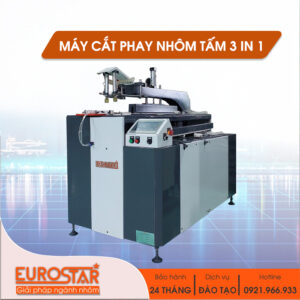 MÁY CẮT PHAY NHÔM TẤM CNC 3 TRONG 1