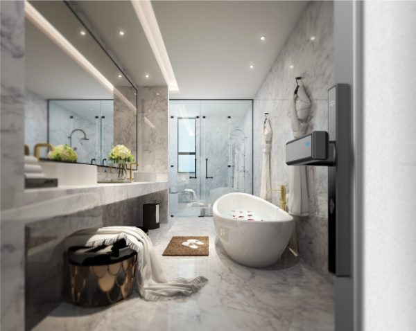 Bộ khóa vệ sinh có đèn - Ảnh 4