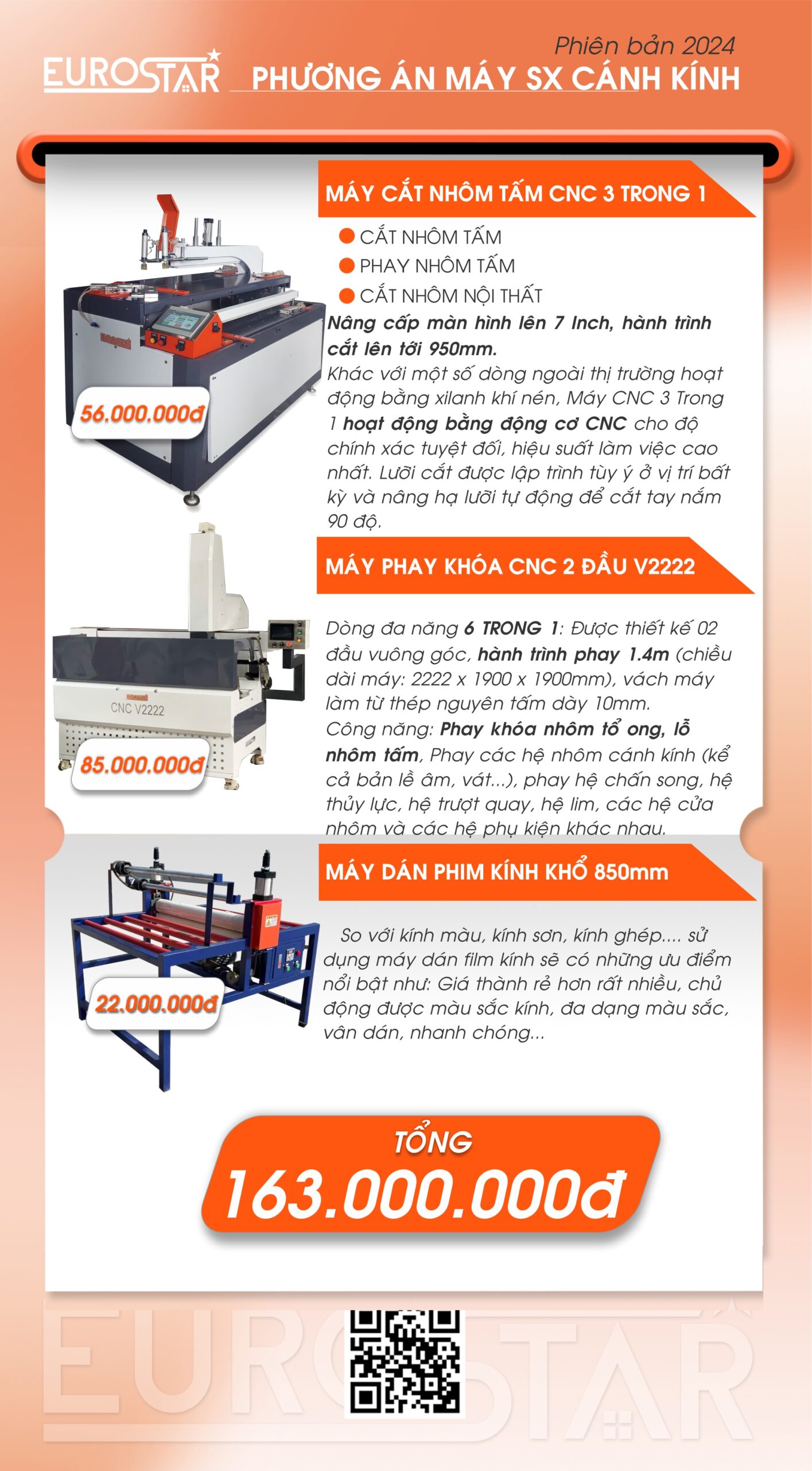 MÁY CẮT NHÔM TẤM CNC 3 TRONG 1