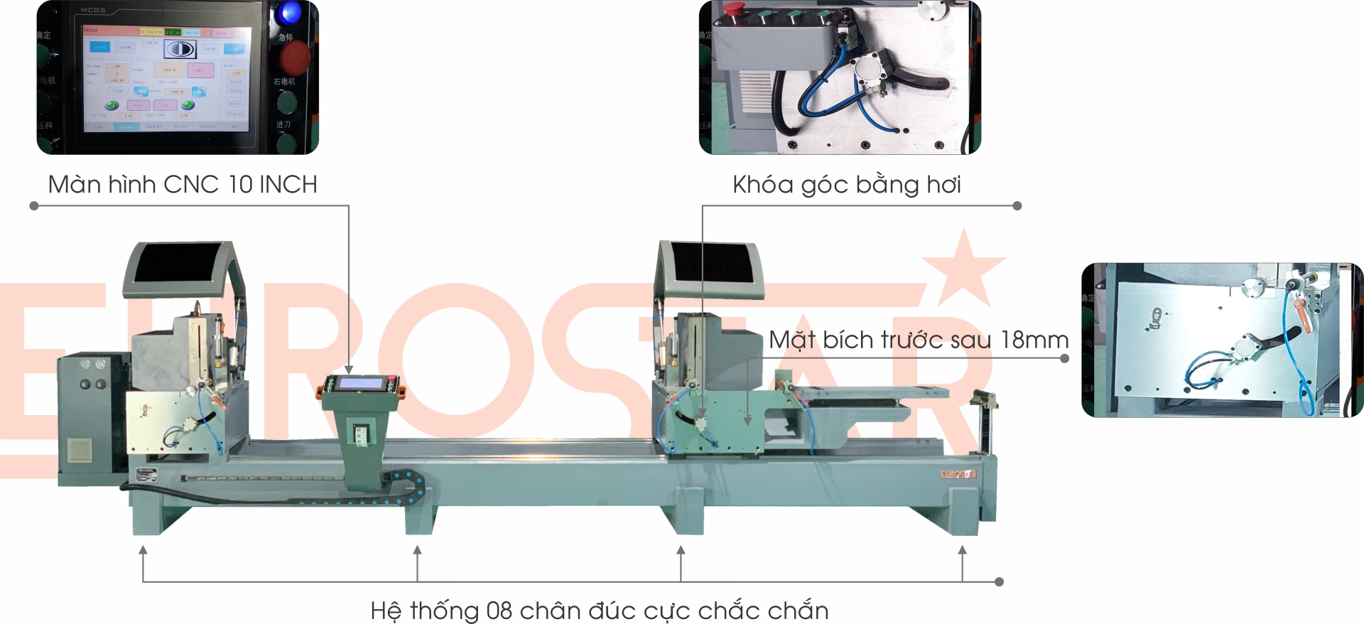 máy cắt nhôm 2 đầu CNC 550