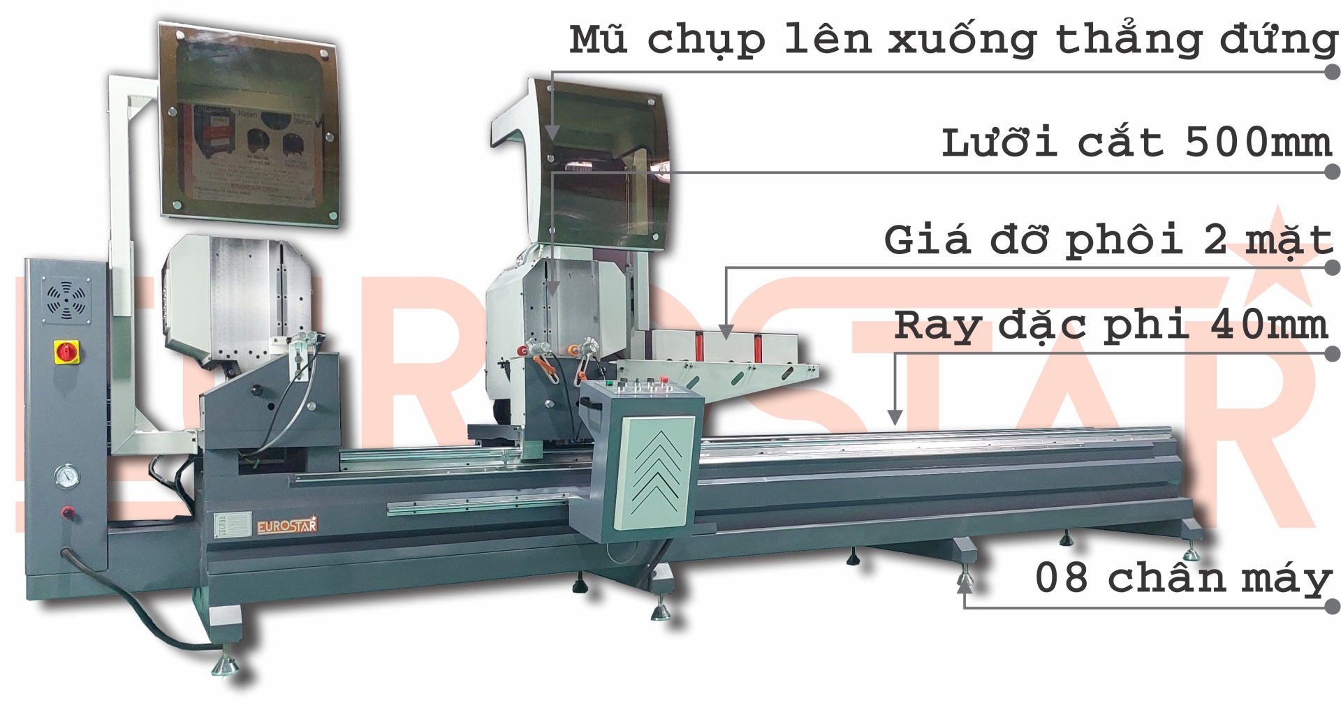 máy cắt nhôm 08 lưỡi 500