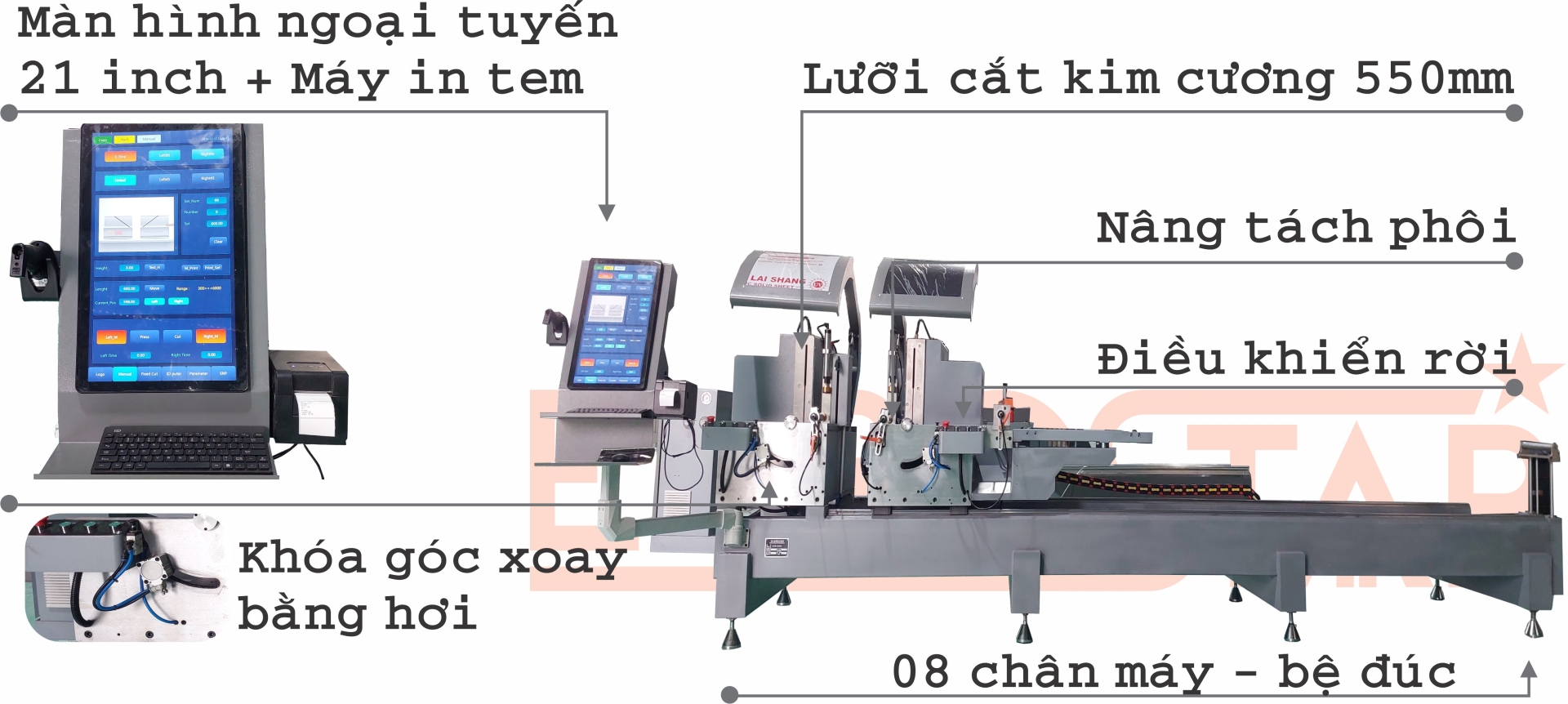 máy cắt nhôm CNC 550 NGOẠI TUYẾN