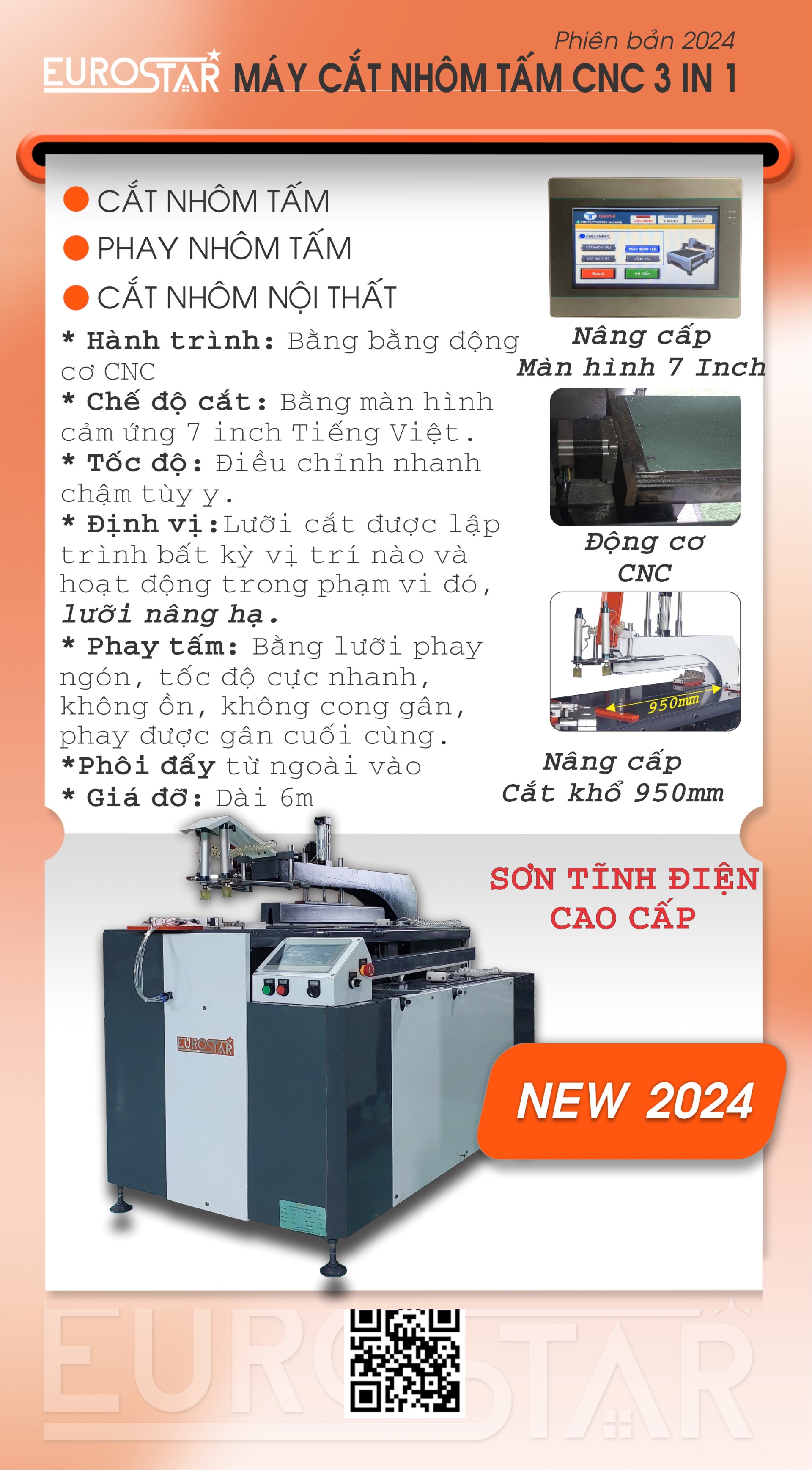 máy cắt phay nhôm tấm cnc 3 trong 1