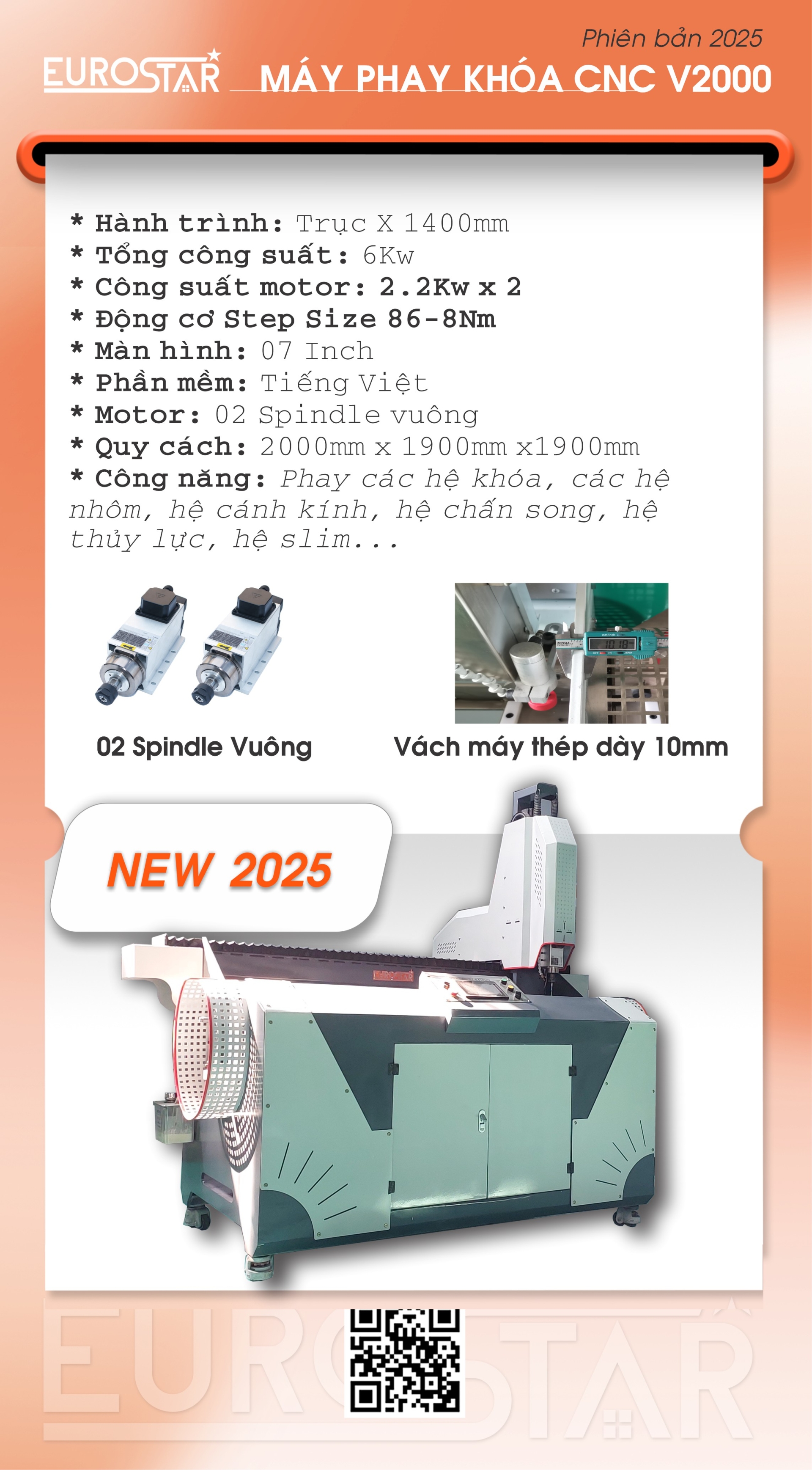 MÁY PHAY KHÓA CNC 2 ĐẦU V1000