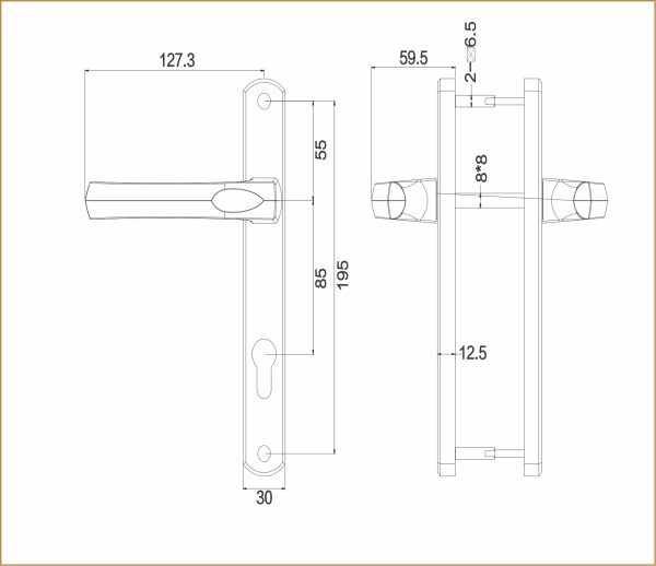 Bộ khóa cửa đi vệ sinh - Ảnh 2