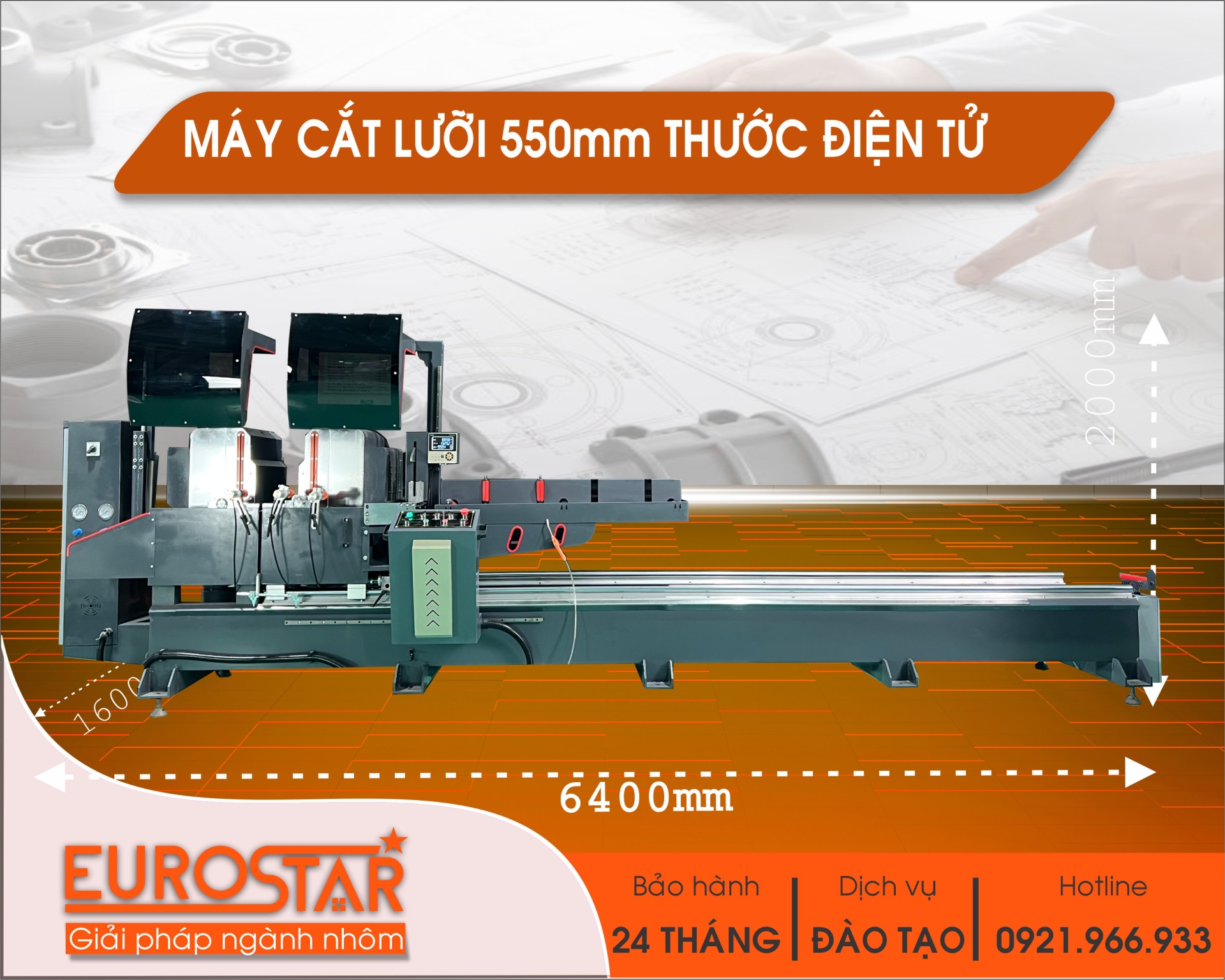 MÁY CẮT NHÔM 550 THƯỚC ĐIỆN Tử