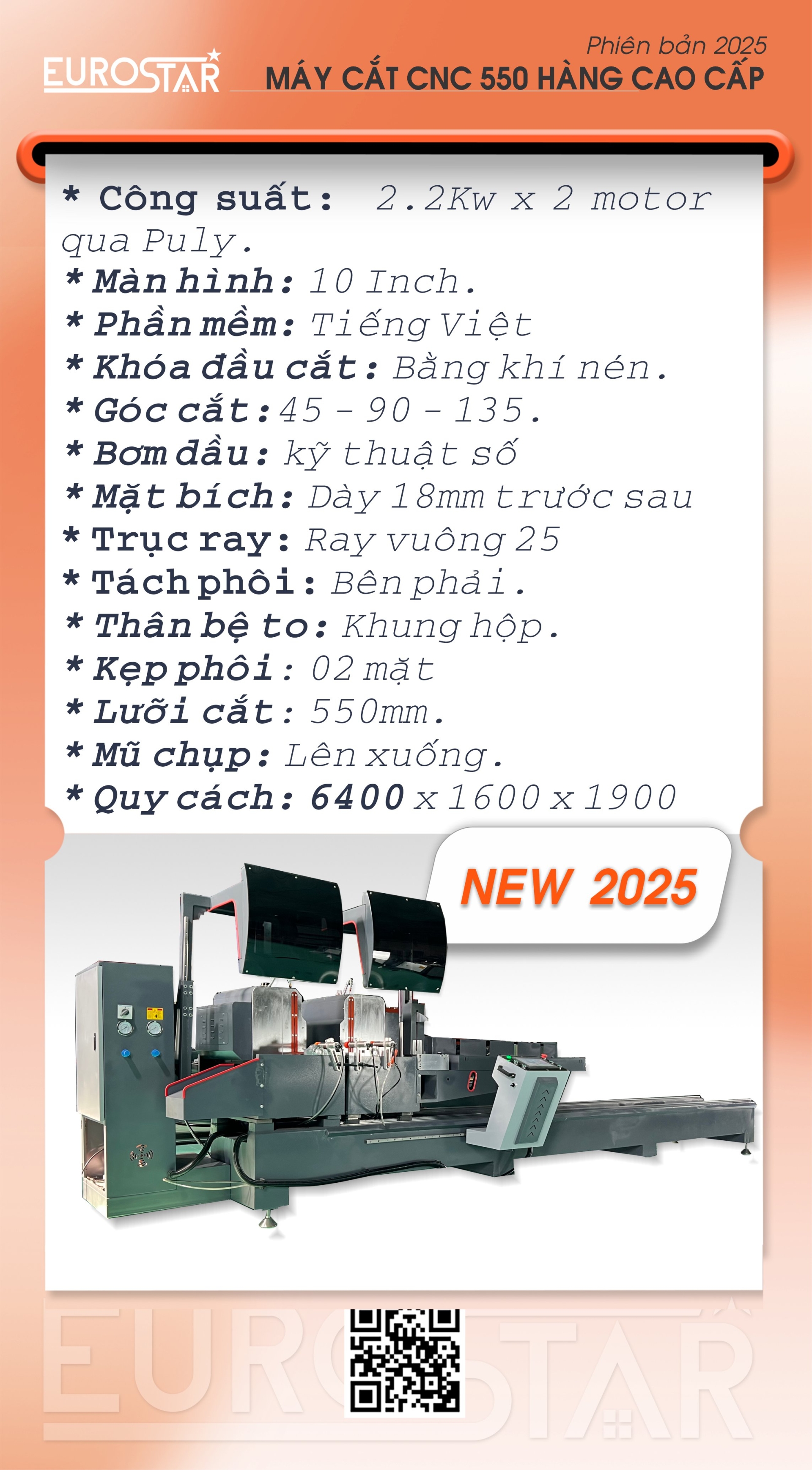 MÁY CẮT NHÔM 2 ĐẦU CNC 550