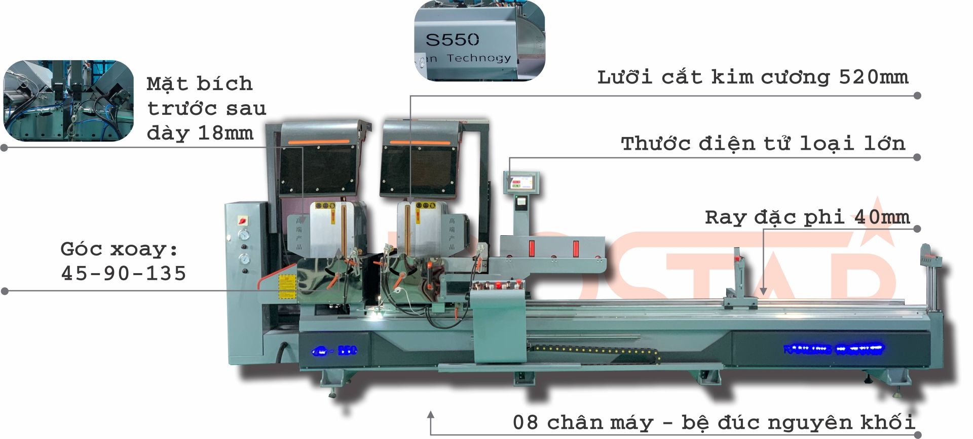 Máy cắt nhôm CNS 550 Ranling