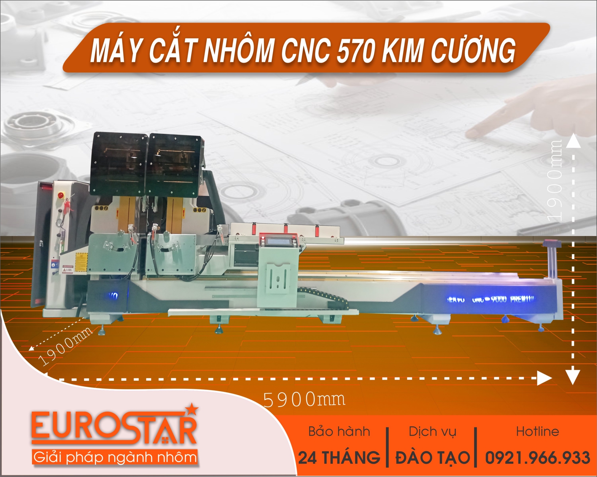 MÁY CẮT NHÔM 2 đầu cnc 550