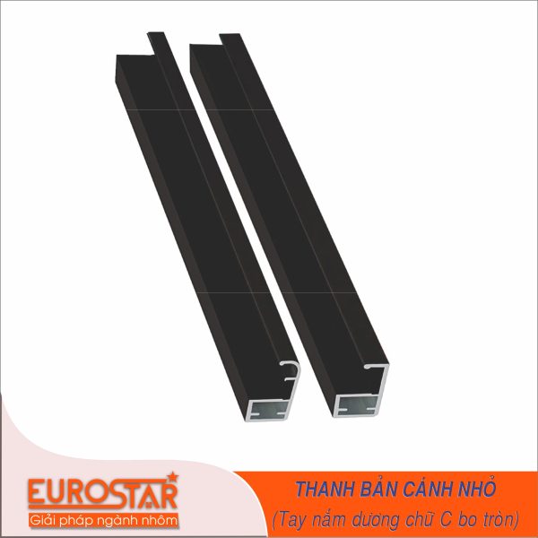 Thanh tay nắm liền khối bản nhỏ khe kính 5mm